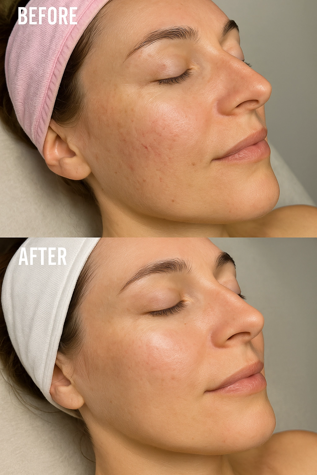 rezultat tretmana lica u saloni Epiderma